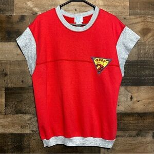 Vintage 1990s Bugle Boy Athletic Club Workout Short Sleeve Sweatshirt Size XL